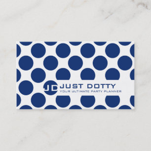 SIMPLE CARD bold polka dots dark navy blue