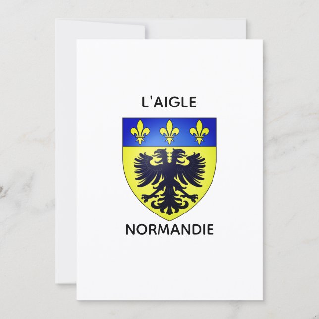 Simple Card - Coat of Arms of L'Aigle - Normandy (Front)
