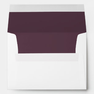 Simple Cassis Purple Wedding Modern Minimalist Envelope