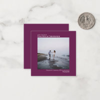 Simple Cassis Wedding Save the Date Photo Mini