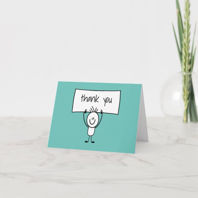 Simple Casual Budget Business Thank You Cards (Front)