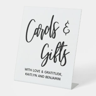 Simple Casual Handwriting Cards & Gifts, Message Pedestal Sign