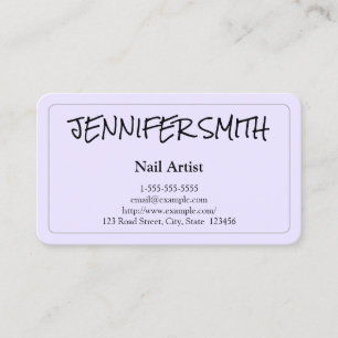 Simple & Casual Nail Artist Business Card