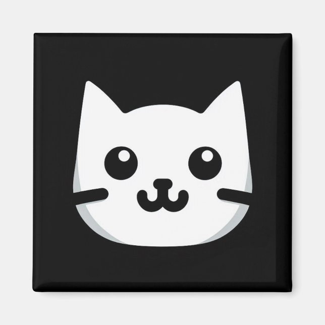 Simple Cat Design Magnet (Front)