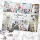Simple Cat Pet Photo Collage Jigsaw Puzzle<br><div class="desc">Personalised "Best Cat Ever" Jigsaw Puzzle with Photo. This simple and elegant jigsaw puzzle is a beautiful way to showcase cherished memories of your beloved pet. The design features space for a photo of your cat, with room for their name on the first line and "Best Cat Ever" on the...</div>