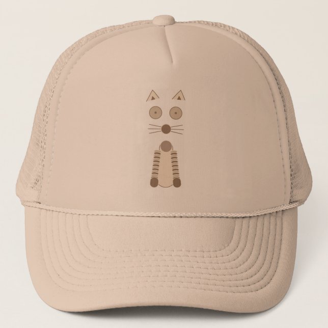 Simple Cat Trucker Hat (Front)