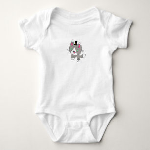Simple Cat with Hat Baby Top