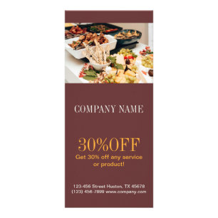 Simple Catering Rack Card   Freshly made for you