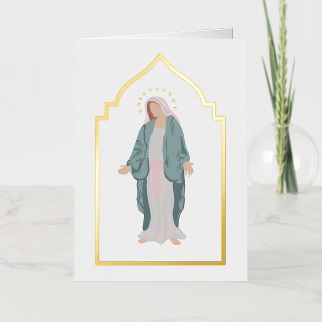 Simple Catholic Funeral Memorial Prayer Card (Front)