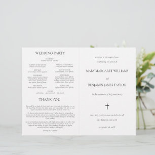 Simple Catholic Wedding Mass Ceremony Program