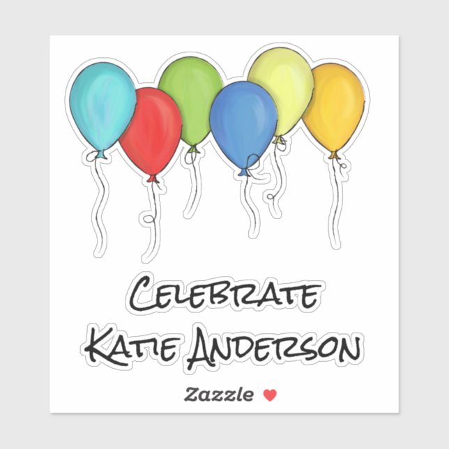 Simple Celebration Colourful Cute Balloon Bunch (Sheet)