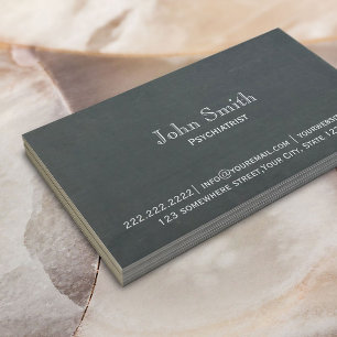 Simple Chalkboard Psychiatrist Business Card