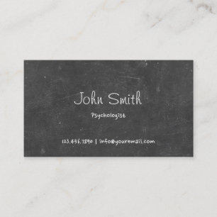 Simple Chalkboard Psychologist Business Card