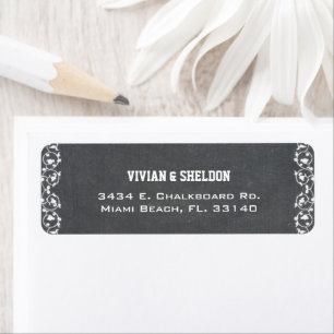 Simple Chalkboard Wedding Return Address