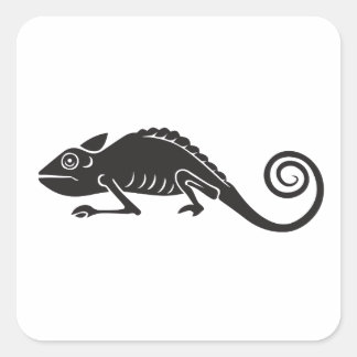 simple chameleon square sticker