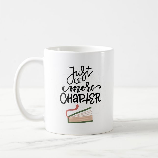 Simple Charming Just One More Chapter Cozy Coffee Mug (Left)