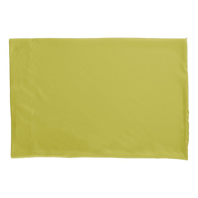 Simple Chartreuse Green Solid Plain Color Pillowcase (Front)