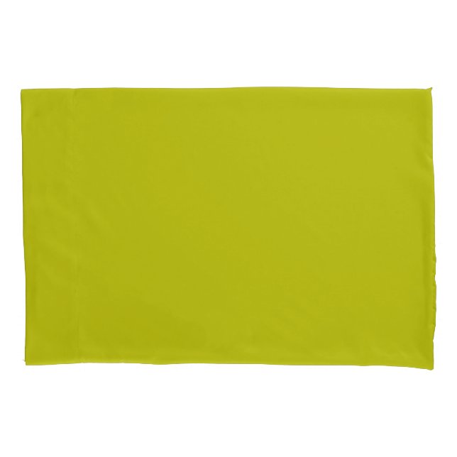 Simple Chartreuse Green Solid Plain Colour Pillowcase (Front)