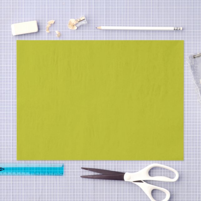 Simple Chartreuse Green Solid Plain Colour Tissue Paper (Craft)