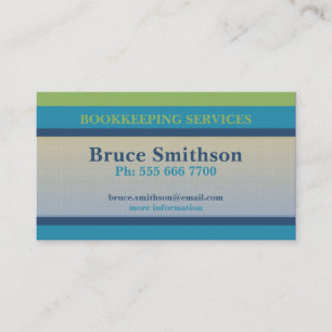 Simple Checks & Stripes Budget Business Card