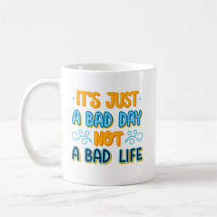 Simple Cheerful Sunshine Quote Bright Orange Blue Coffee Mug