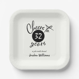 Simple Cheers to Any Years Retirement Party   Paper Plate