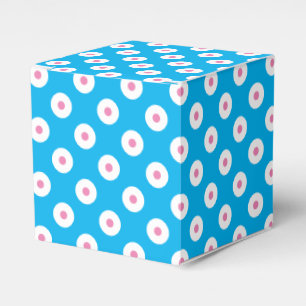 Simple & Cheery Blue, White, and Pink Polka Dotted Favour Box