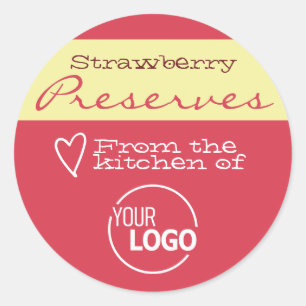 Simple Cherry Red Food Cookie Labels Calligraphy 
