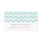 Simple Chevron Interior Design Business Card Teal