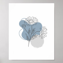 Simple Chic Abstract Minimalist Boho Style Floral