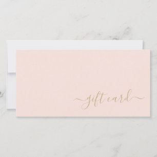 Simple Chic Blush Pink Gold Hair Stylist Gift Card