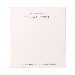 Simple Chic Blush Pink   Text Notepad