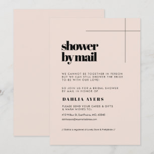 Simple chic Bridal Shower by mail Invitation