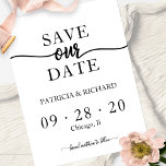 Simple Chic Calligraphy Wedding Save The Date Postcard<br><div class="desc">Simple Chic Calligraphy Wedding Save The Date Postcard</div>