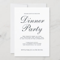 Simple Chic Calligraphy White Dinner Party