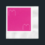 Simple Chic Custom Monogrammed Paper Napkins Pink<br><div class="desc">Simple Chic Custom Monogrammed Paper Napkins Pink,  you can change the colours and the 'M'</div>
