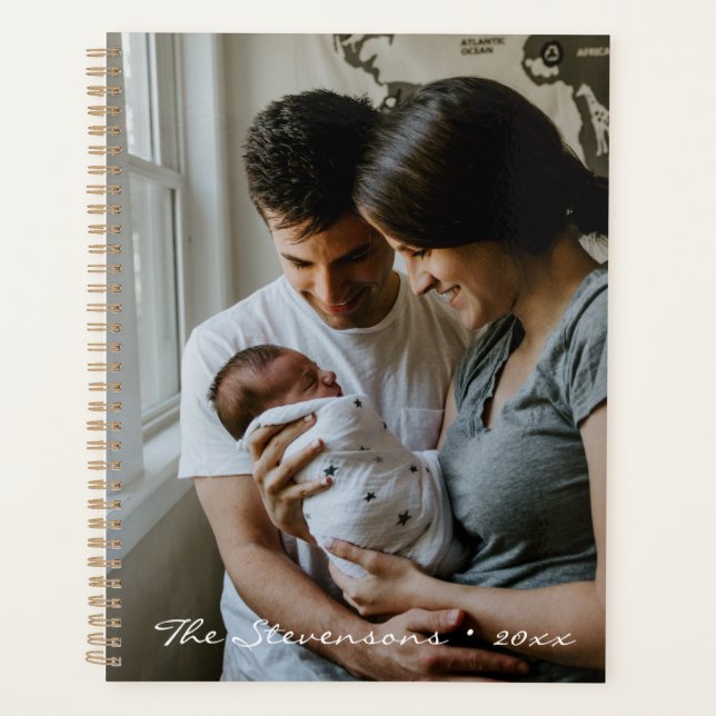 Simple Chic Custom Name and Photo 2025 Planner (Front)