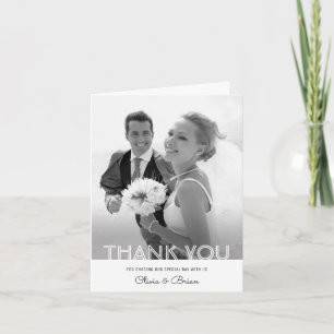 Simple Chic Custom Template Wedding Thank You Card