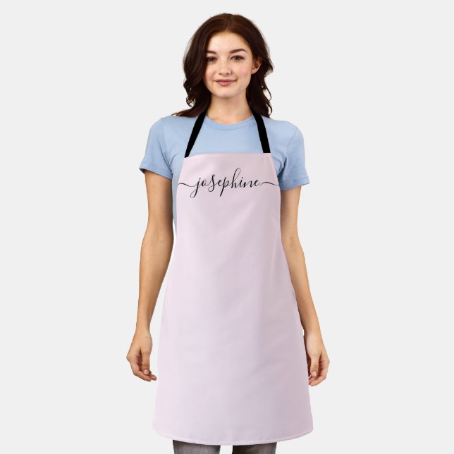 Simple Chic Elegant script Name Apron (Worn)