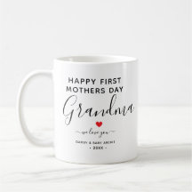 Simple & Chic grandma Photo Collage Mug with Heart
