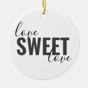 simple chic LOVE SWEET LOVE Ceramic Tree Decoration