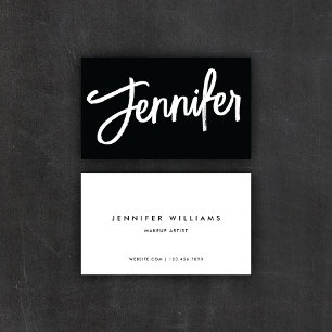 Simple Chic Minimalist + Calligraphy Script Business Card
