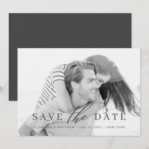 Simple Chic Minimalist Photo Wedding Save The Date