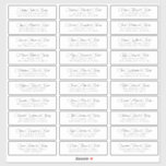 Simple Chic Modern Wedding Guest Names Address<br><div class="desc">Composed of simple sans serif and modern serif typography. These elements are simple,  elegant,  and modern. This has 30 stickers. 
 
 This is designed by White Paper Birch Co. exclusive for Zazzle.
 
 Available here:
 http://www.zazzle.com/store/whitepaperbirch</div>