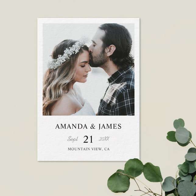 Simple Chic Modern Wedding Photo Enclosure Card (Creator Uploaded)