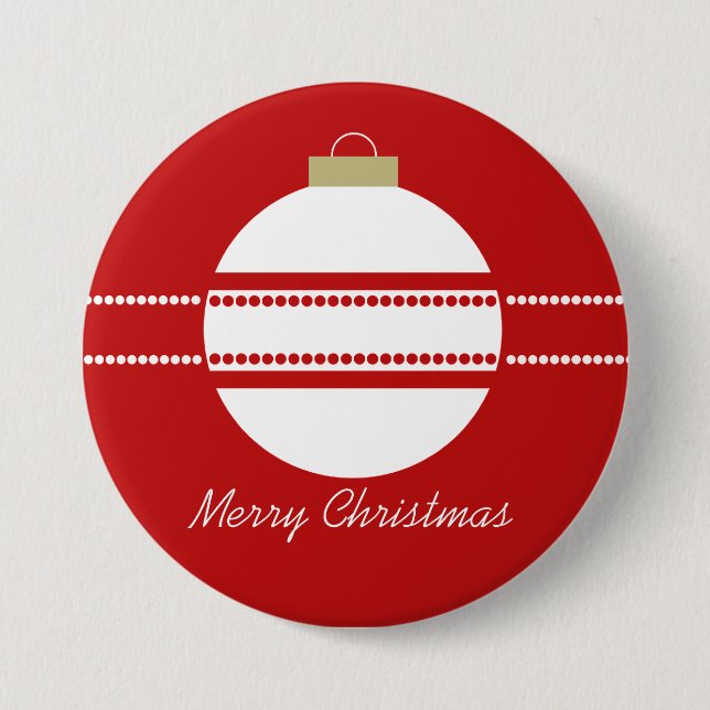Simple Chic Ornament Christmas Button (Front)