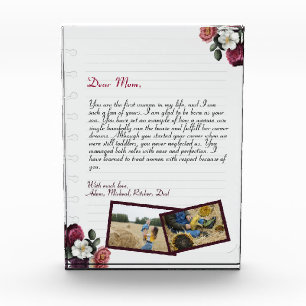 Simple Chic Personalised Love Letter Handwritten Photo Block