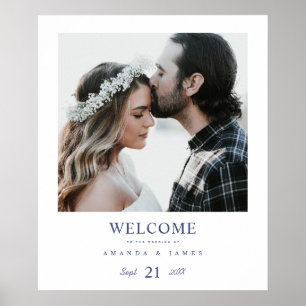 Simple Chic Photo Custom Wedding Welcome Poster