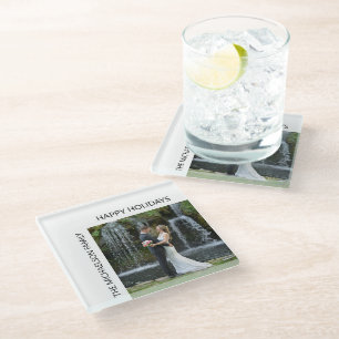 Simple Chic Photo Glass Coaster