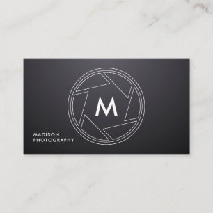 Simple & Chic Photography Black Business Card